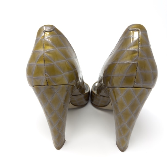 Enzo Angiolini Gemma Gold and Silver Patent Heels - Picture 3 of 5